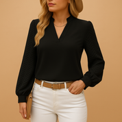 Elegante dames V-hals top | Stijlvolle blouse voor werk en casual | NoaNoa