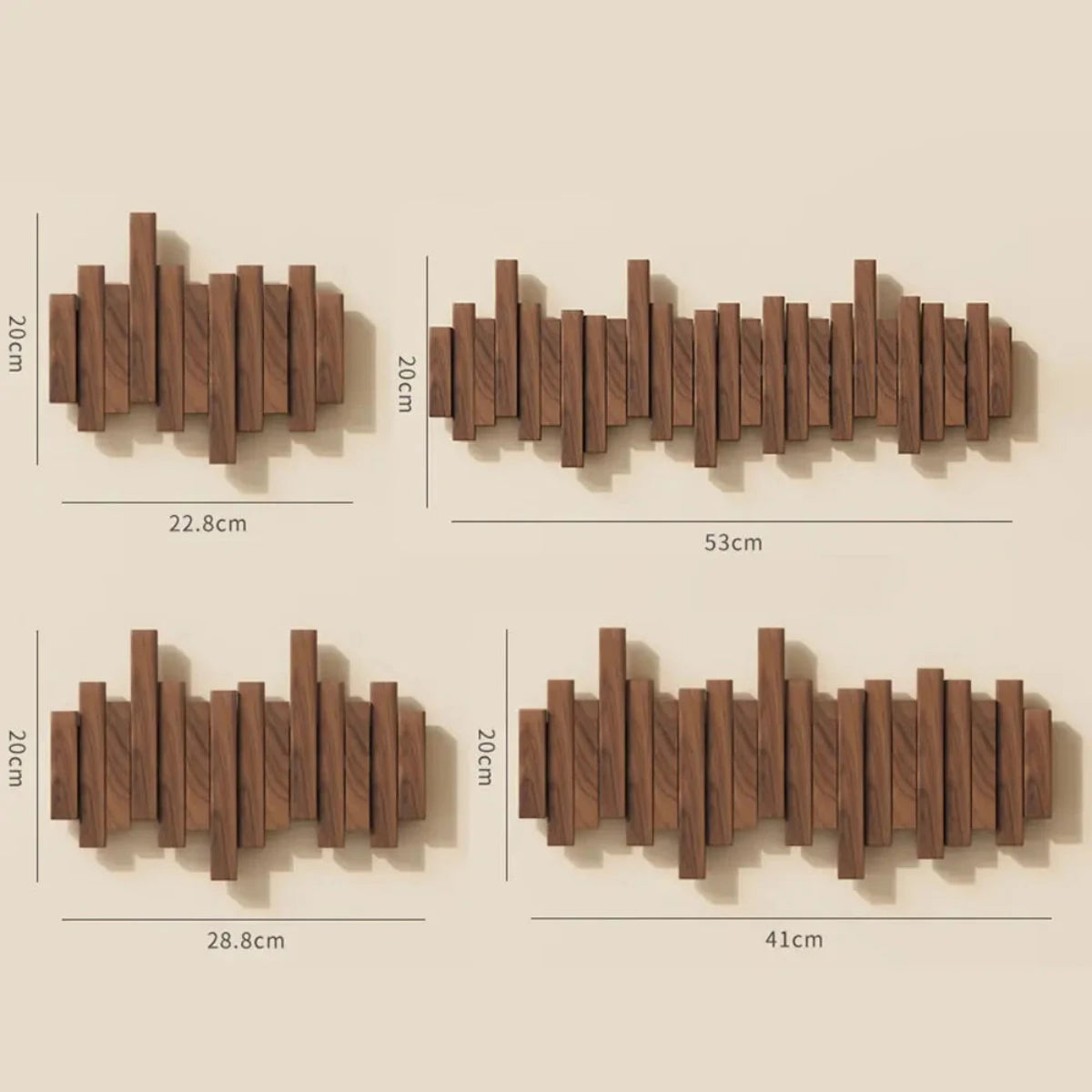 Houten Kapstok Muur – Design Wandkapstok van Walnoot of Beukenhout | Piano