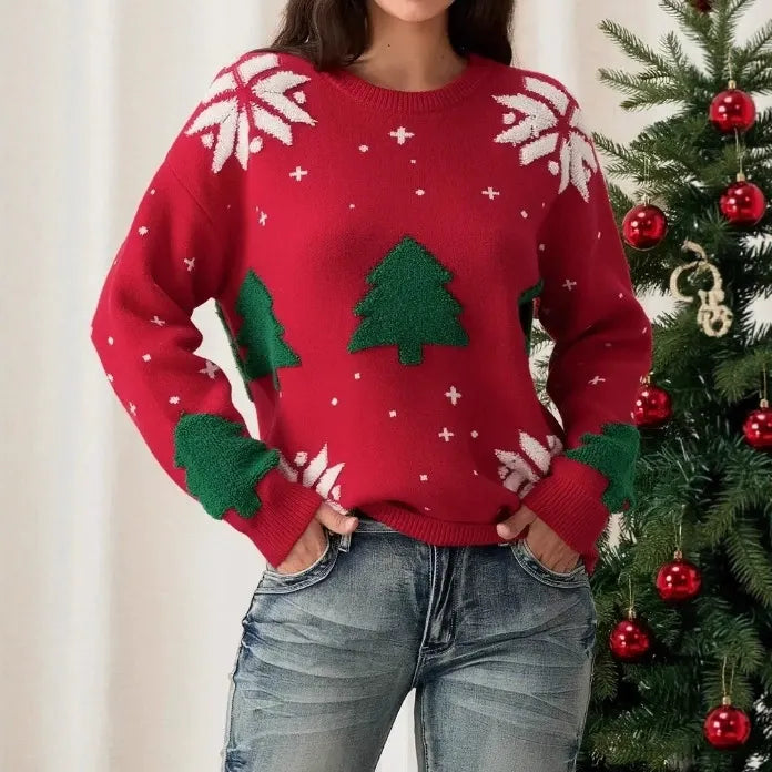 Foute Kersttrui Dames | Warme Wolmix & Feestelijk Motief – Sovana Fashion