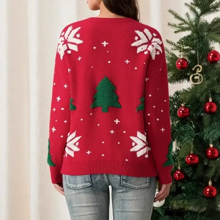 Foute Kersttrui Dames | Warme Wolmix & Feestelijk Motief – Sovana Fashion