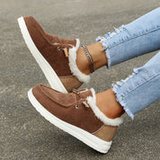 MAREN dames slip-on winterlaarzen – warme boots met pluche voering & antislipzool