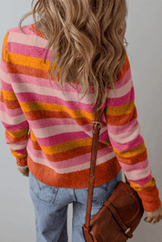 JOSIE dames gebreide trui – kleurrijke strepen & comfortabele fit