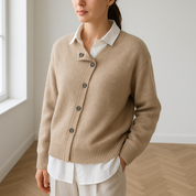 Norah dames knoopvest | Oversized kasjmier vest met knoopsluiting | Luxe en comfort