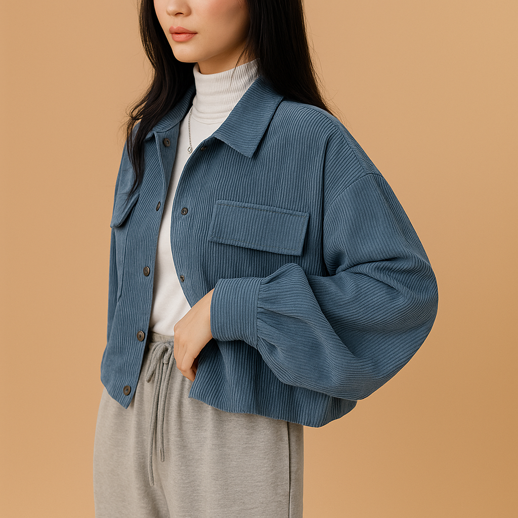 Jinte Corduroy Zomerjas Dames – Lichtgewicht Ademende Jas voor Casual Looks