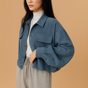 Jinte Corduroy Zomerjas Dames – Lichtgewicht Ademende Jas voor Casual Looks