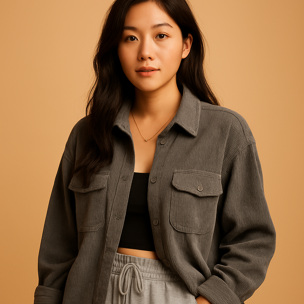 Jinte Corduroy Zomerjas Dames – Lichtgewicht Ademende Jas voor Casual Looks