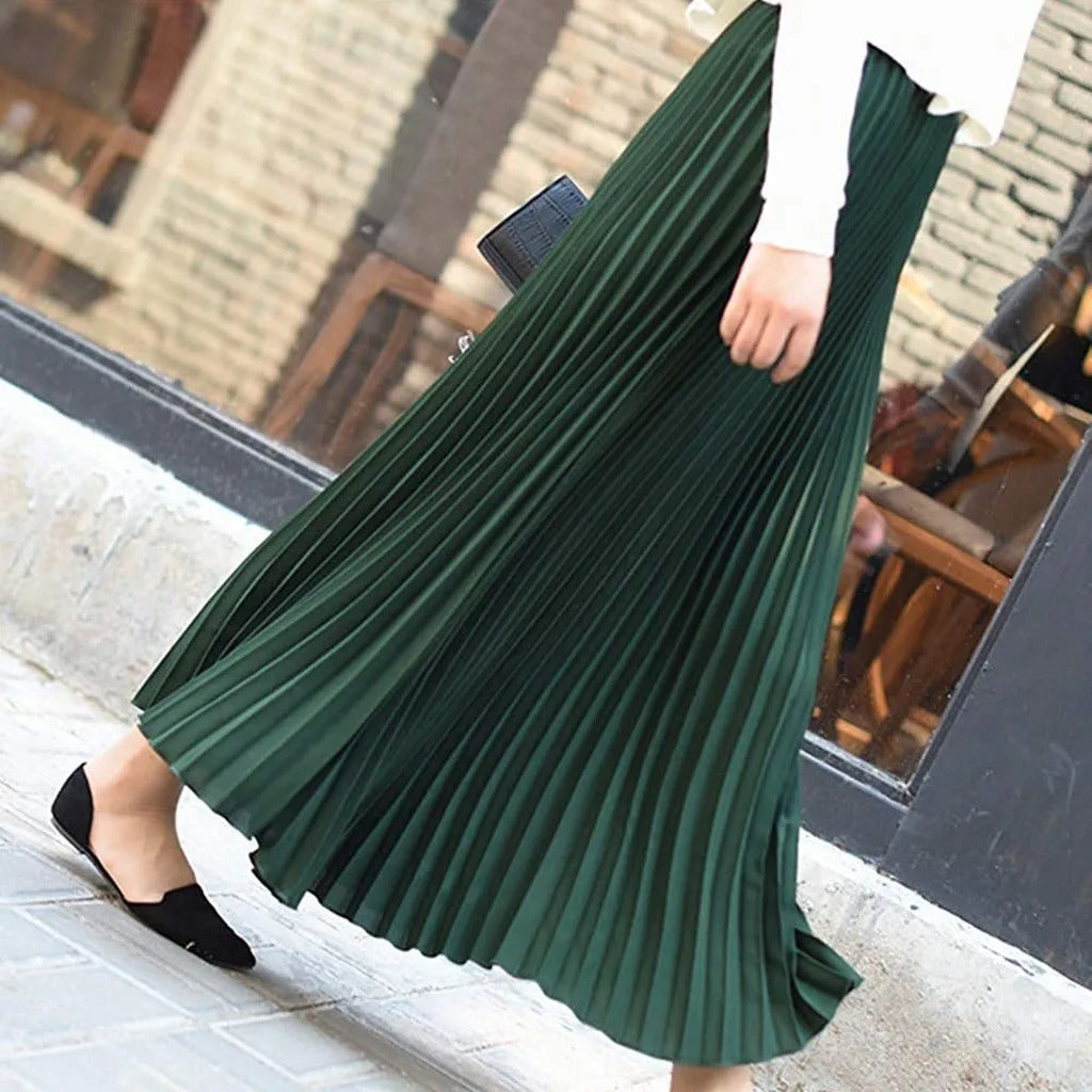 Elegante dames plooirok – stijlvolle midi-rok met flatterende pasvorm