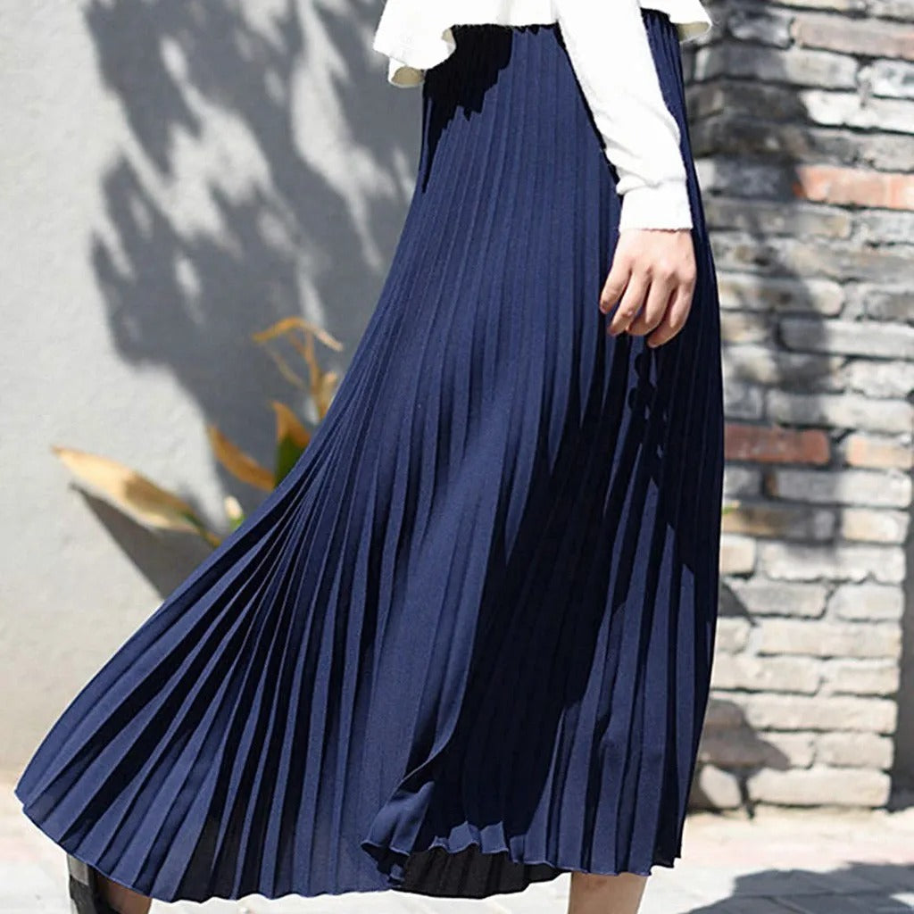 Elegante dames plooirok – stijlvolle midi-rok met flatterende pasvorm