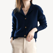 Loravelle dames vest – zachte gebreide cardigan met knoopsluiting