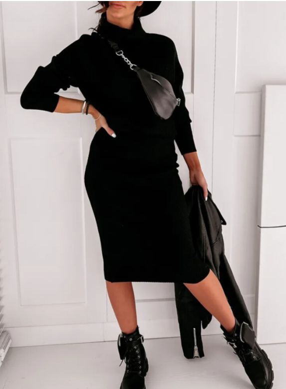 Leona Gebreide Set – Luxe Coltrui & Broek voor Warmte en Stijl