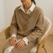 Norah dames knoopvest | Oversized kasjmier vest met knoopsluiting | Luxe en comfort