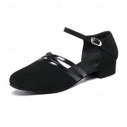 Lopez - Moderne Dansschoenen voor Dames - Zwart - Hoogwaardig Suede