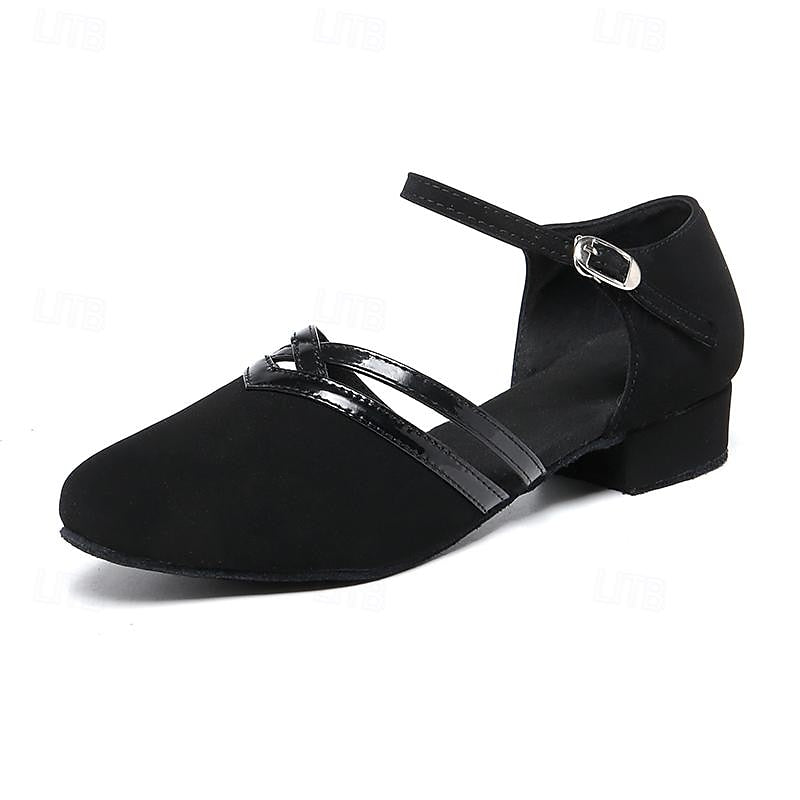 Lopez - Moderne Dansschoenen voor Dames - Zwart - Hoogwaardig Suede