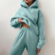 Oversized High Waist Joggingpak Dames – Comfortabel Trainingspak met Hoodie en Broek