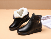 Orthopedische leren dameslaarzen – comfortabele Nora boots van echt leer met steunzool