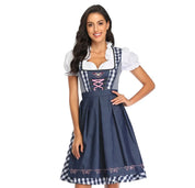 Janina Oktoberfest Jurk Dames | Traditionele Dirndl met Schort & Blouse | Authentieke Oktoberfest Outfit