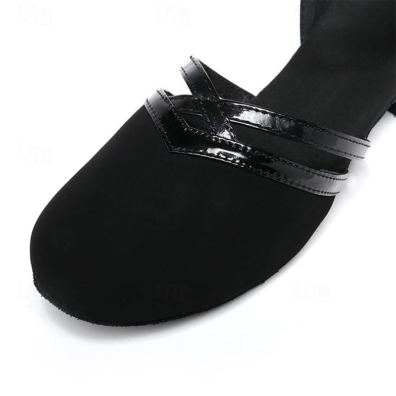 Lopez - Moderne Dansschoenen voor Dames - Zwart - Hoogwaardig Suede