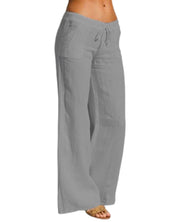 Linnen broek dames | Luchtige damesbroek met elastische taille | Comfortabele zomerbroek