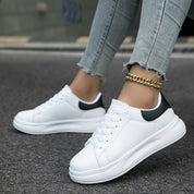 Zania Orthopedische witte leren dames sneakers – comfort & ondersteuning