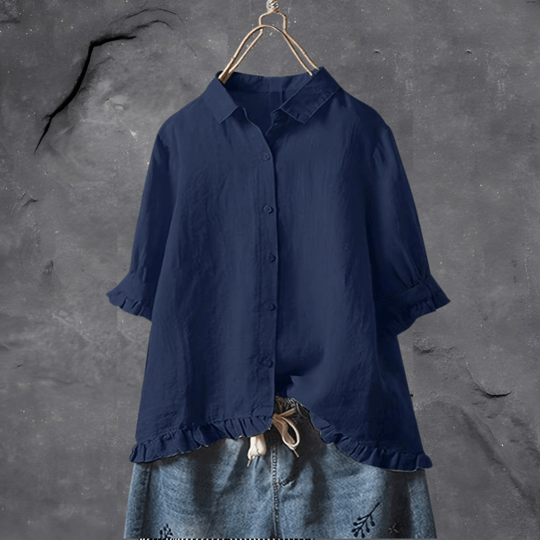Lola elegante blouse dames – tijdloos en stijlvol in katoenmix