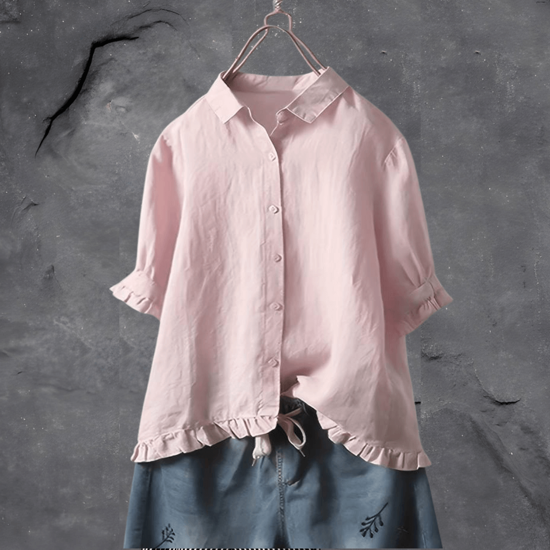 Lola elegante blouse dames – tijdloos en stijlvol in katoenmix