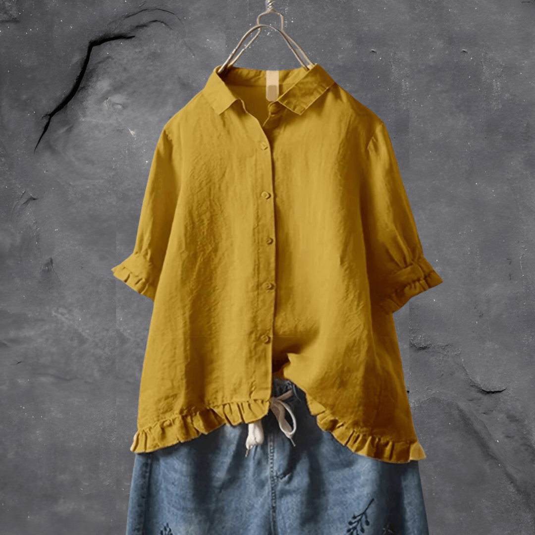 Lola elegante blouse dames – tijdloos en stijlvol in katoenmix