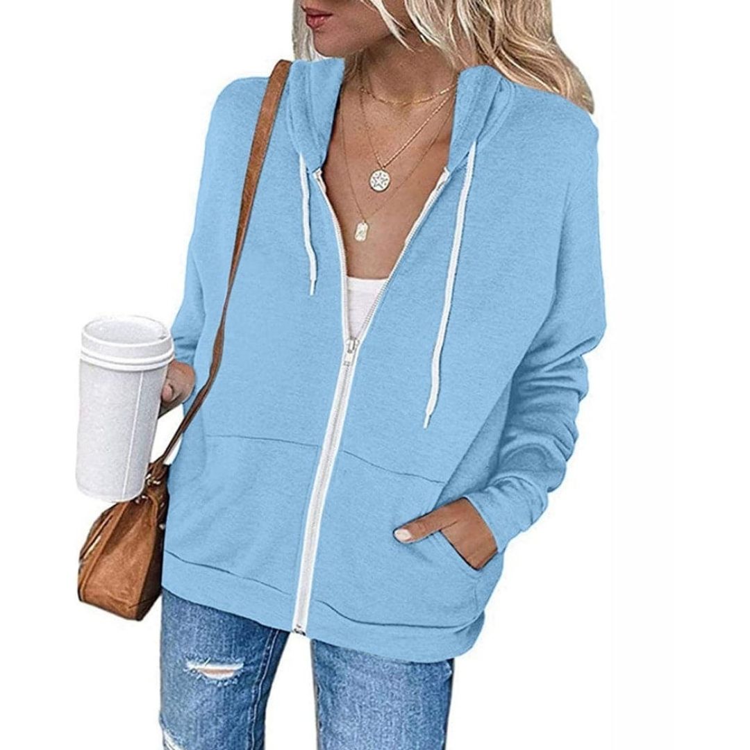 Miriam Dames Hoodie – Ritssluiting & Verstelbare Capuchon