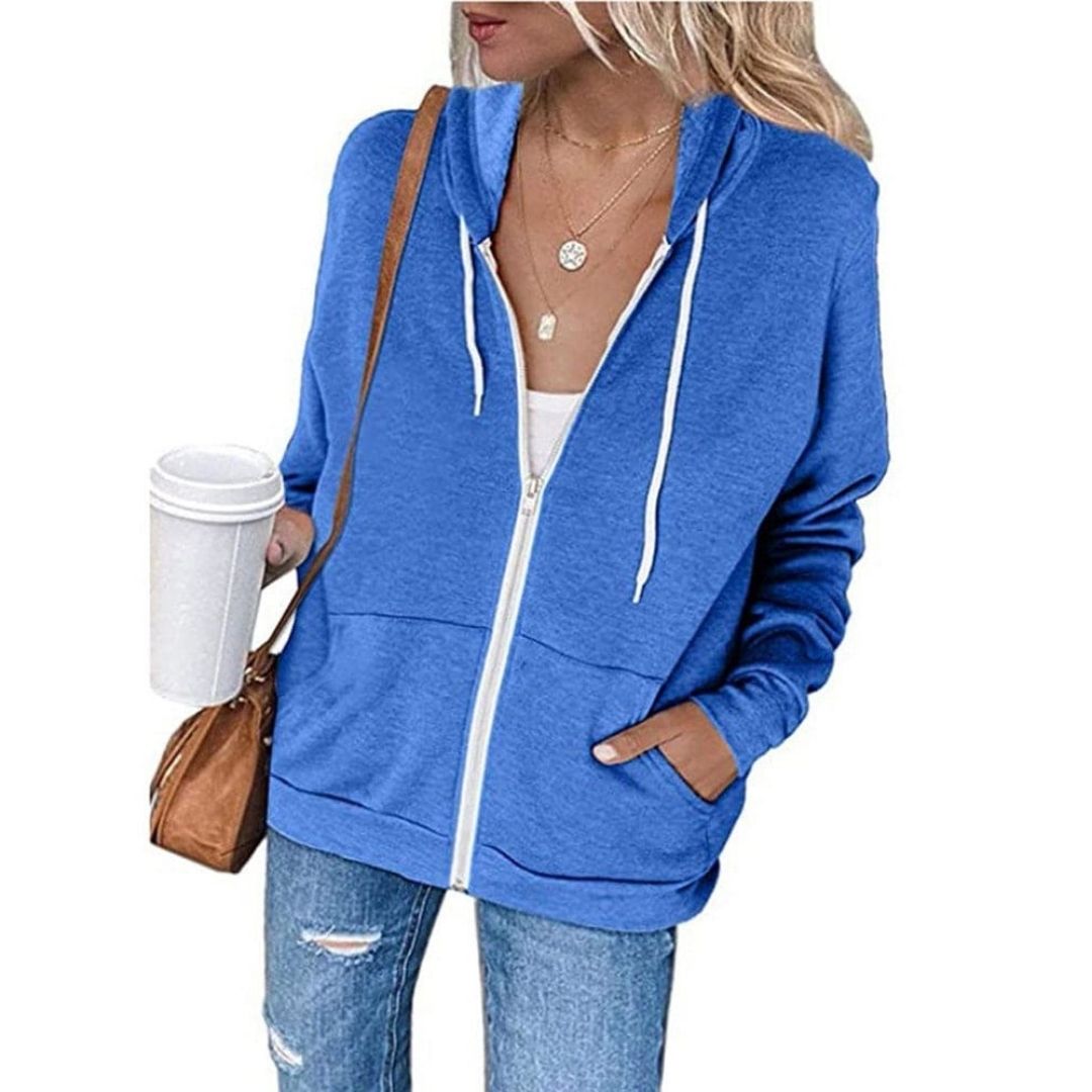 Miriam Dames Hoodie – Ritssluiting & Verstelbare Capuchon