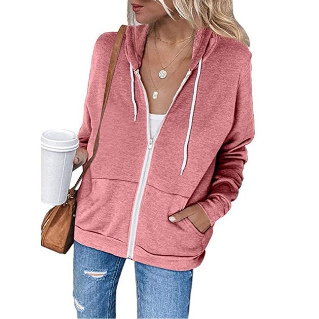 Miriam Dames Hoodie – Ritssluiting & Verstelbare Capuchon