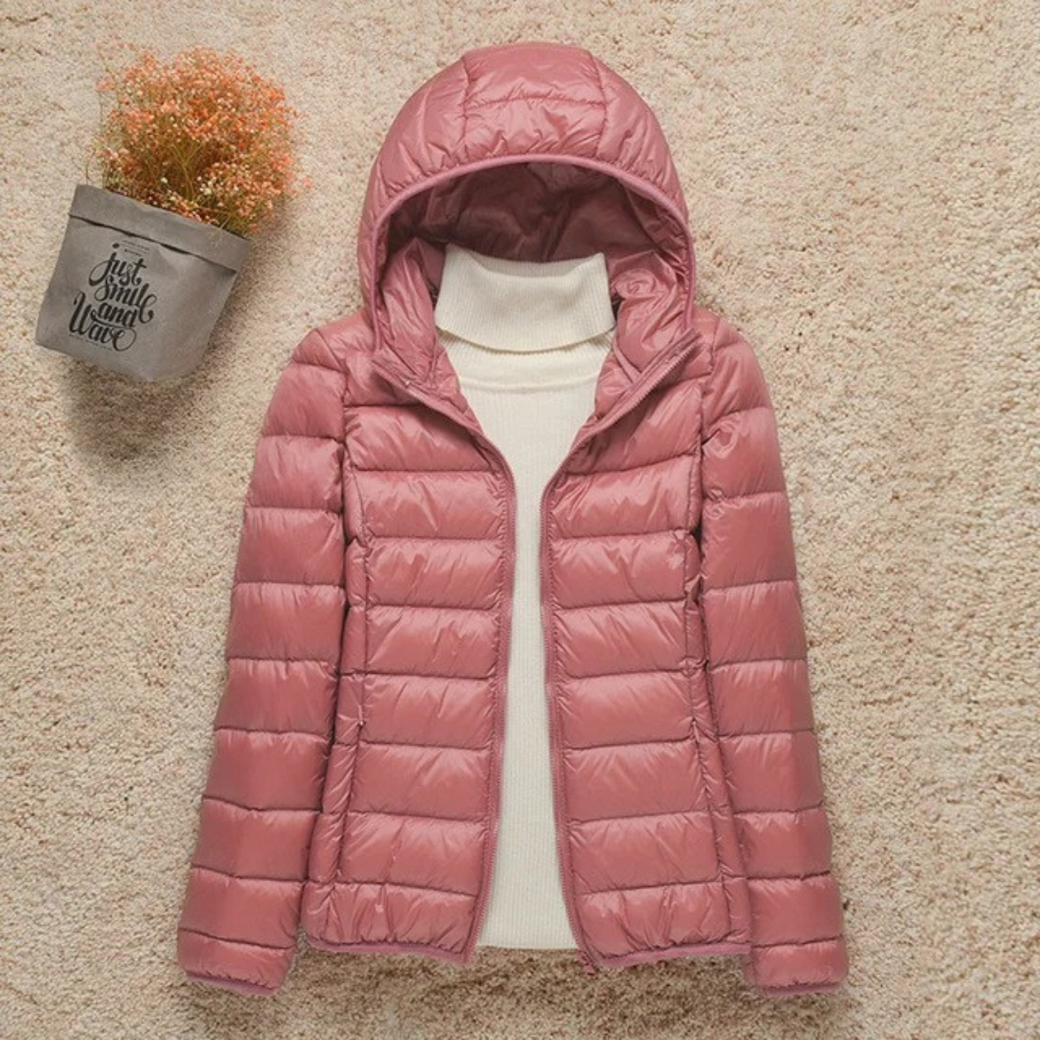 Tess Dames Gewatteerde Jas met Capuchon – Lichtgewicht, Warm & Stijlvol