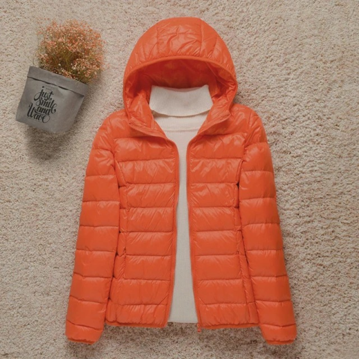 Tess Dames Gewatteerde Jas met Capuchon – Lichtgewicht, Warm & Stijlvol