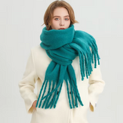 Heidi Mode winter sjaal – zachte cashmere look sjaal met franjes en elegant design