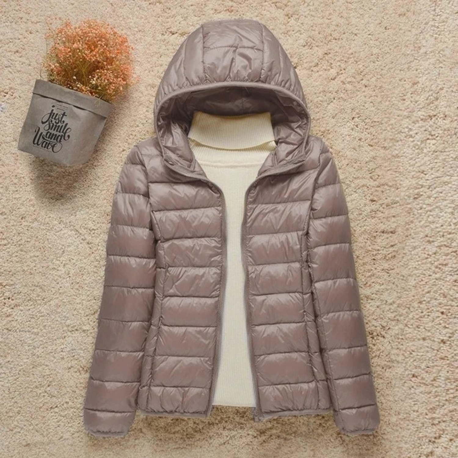 Tess Dames Gewatteerde Jas met Capuchon – Lichtgewicht, Warm & Stijlvol