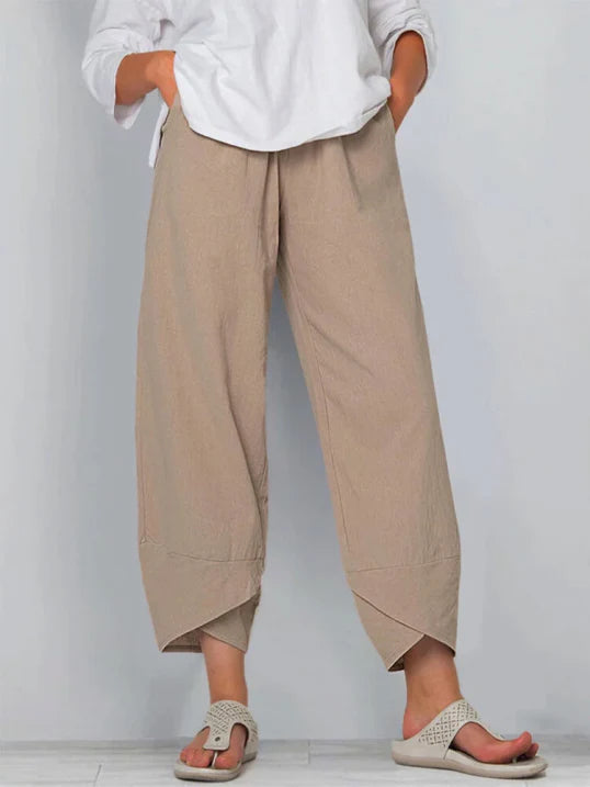 Luchtige cropped dames broek – verkort model voor zomer & vrije tijd