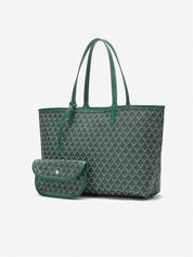 Casual Schouder Handtas Dames – Lichtgewicht PVC Tote Bag voor Studenten