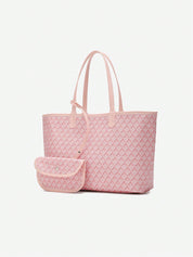 Casual Schouder Handtas Dames – Lichtgewicht PVC Tote Bag voor Studenten