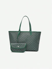 Casual Schouder Handtas Dames – Lichtgewicht PVC Tote Bag voor Studenten