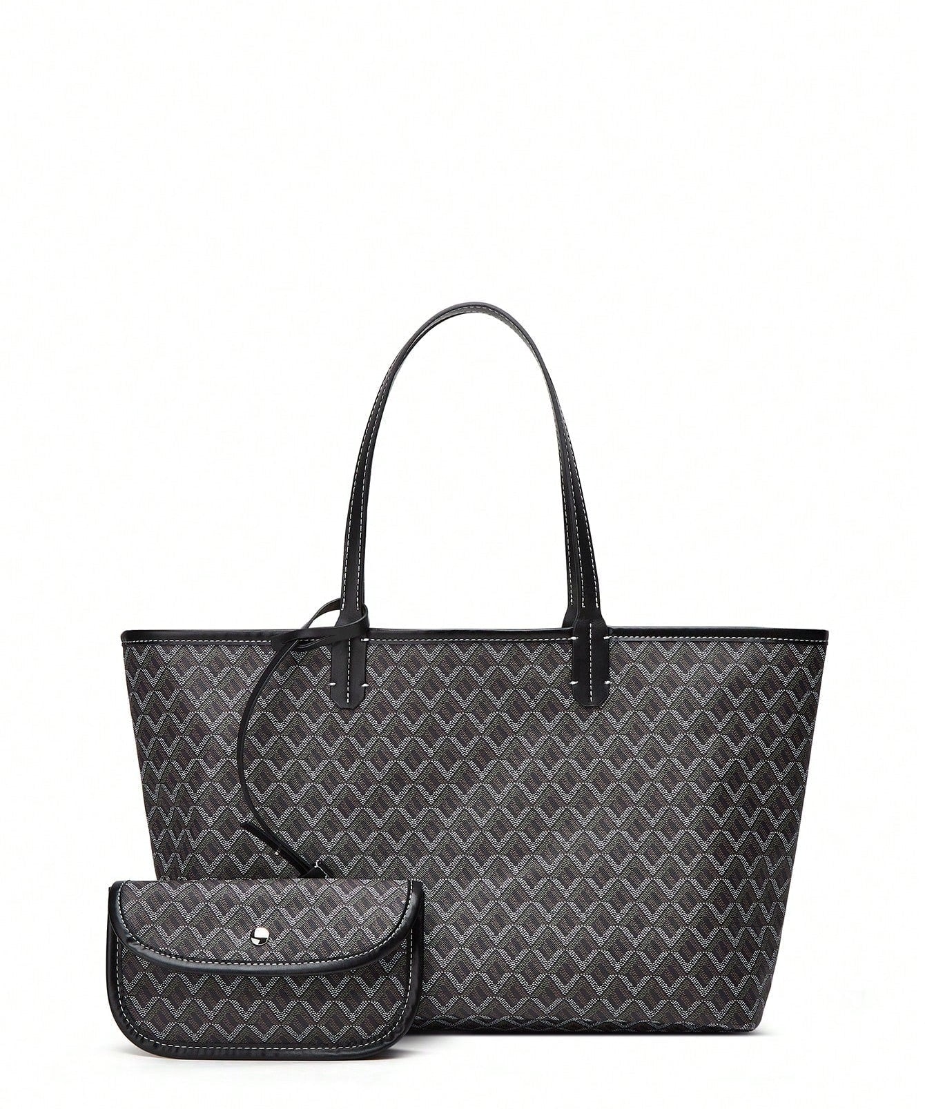 Casual Schouder Handtas Dames – Lichtgewicht PVC Tote Bag voor Studenten