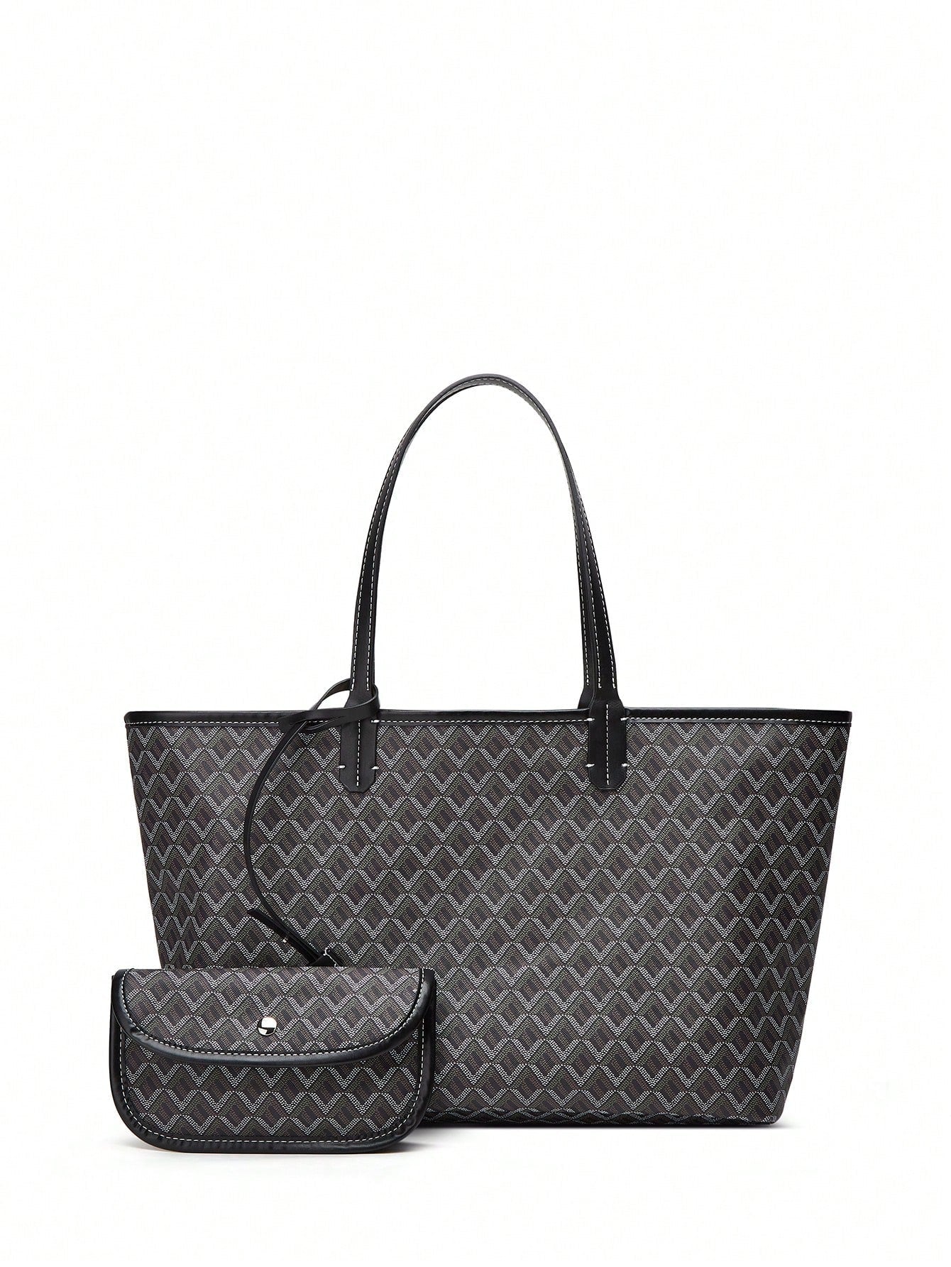 Casual Schouder Handtas Dames – Lichtgewicht PVC Tote Bag voor Studenten