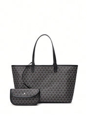 Casual Schouder Handtas Dames – Lichtgewicht PVC Tote Bag voor Studenten