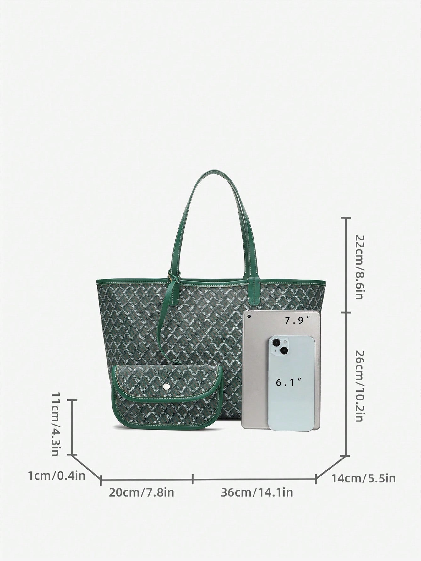 Casual Schouder Handtas Dames – Lichtgewicht PVC Tote Bag voor Studenten
