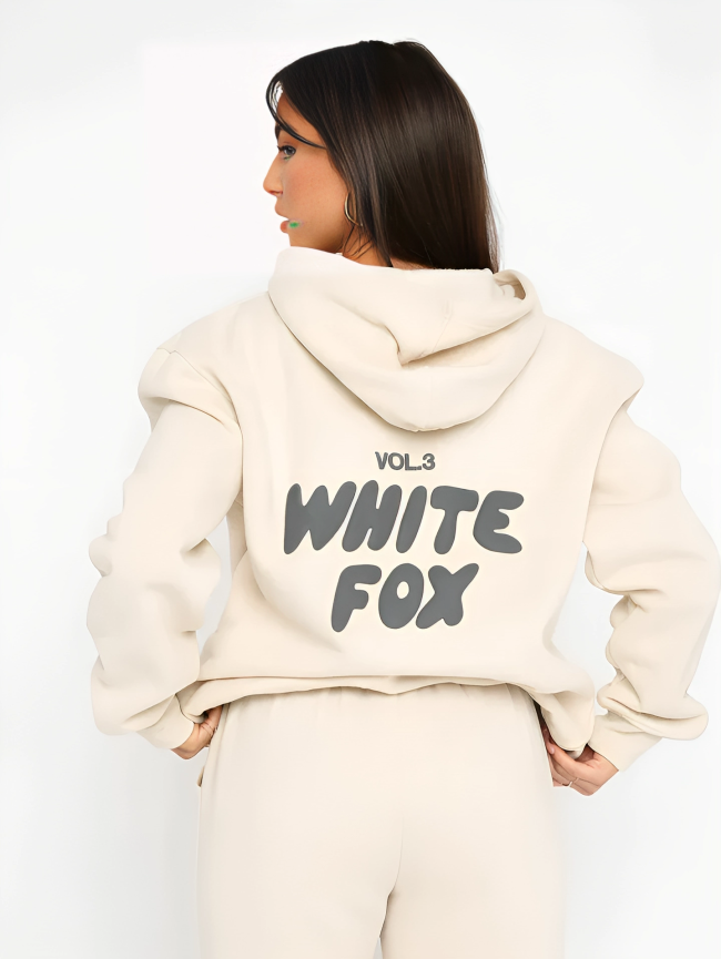 Dames Hoodie en Joggingpak Set – Comfortabele Loungewear met Trendy Print