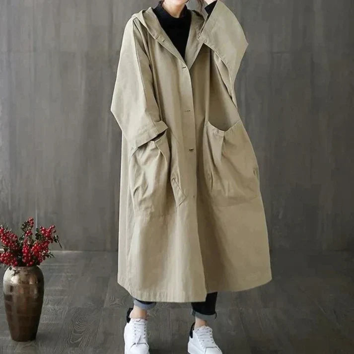 Dael | Oversized Trenchcoat voor Dames | Stijlvol, Warm & Waterafstotend