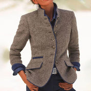 Elegante dames jas unicolor – tijdloos & veelzijdig