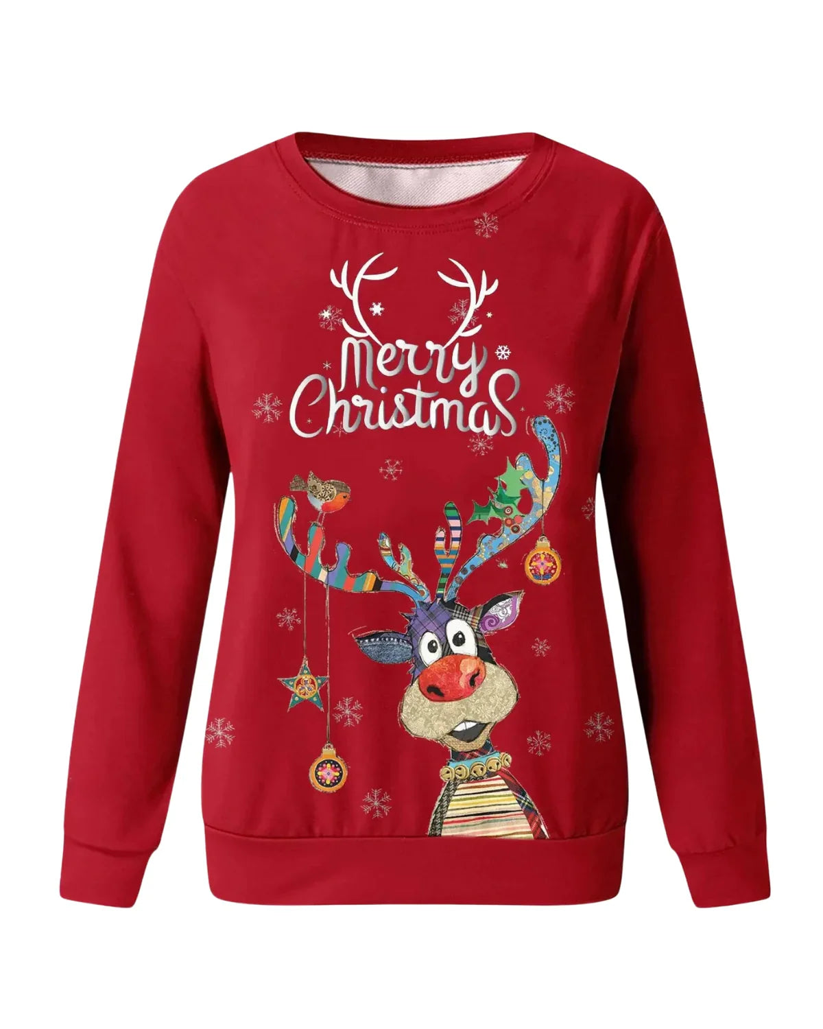 Quinty | Kersttrui voor Dames | Warme & Feestelijke Trui met Rendierprint