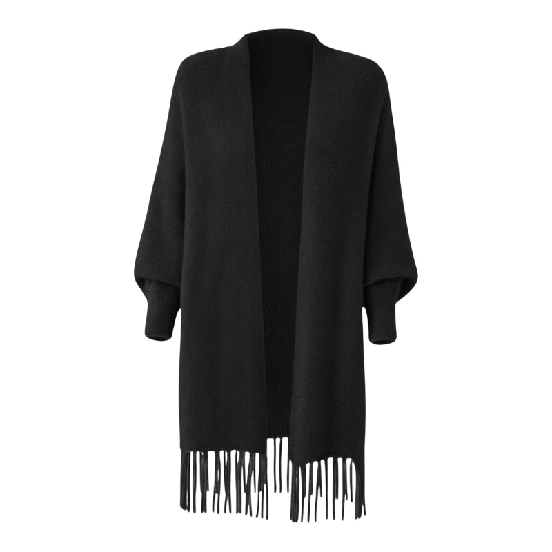 Luna dames cardigan – open voorkant met lange mouwen & zachte textuur