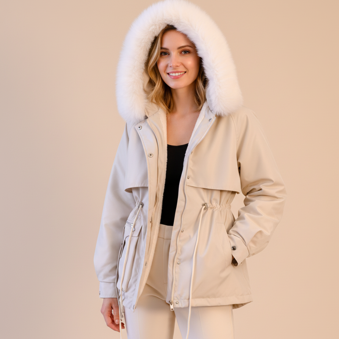 Loravelle dames winterparka – warme jas met capuchon en verstelbare pasvorm