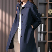 Korte trenchcoat dames met één knoop – stijlvolle elegante jas voor elk seizoen