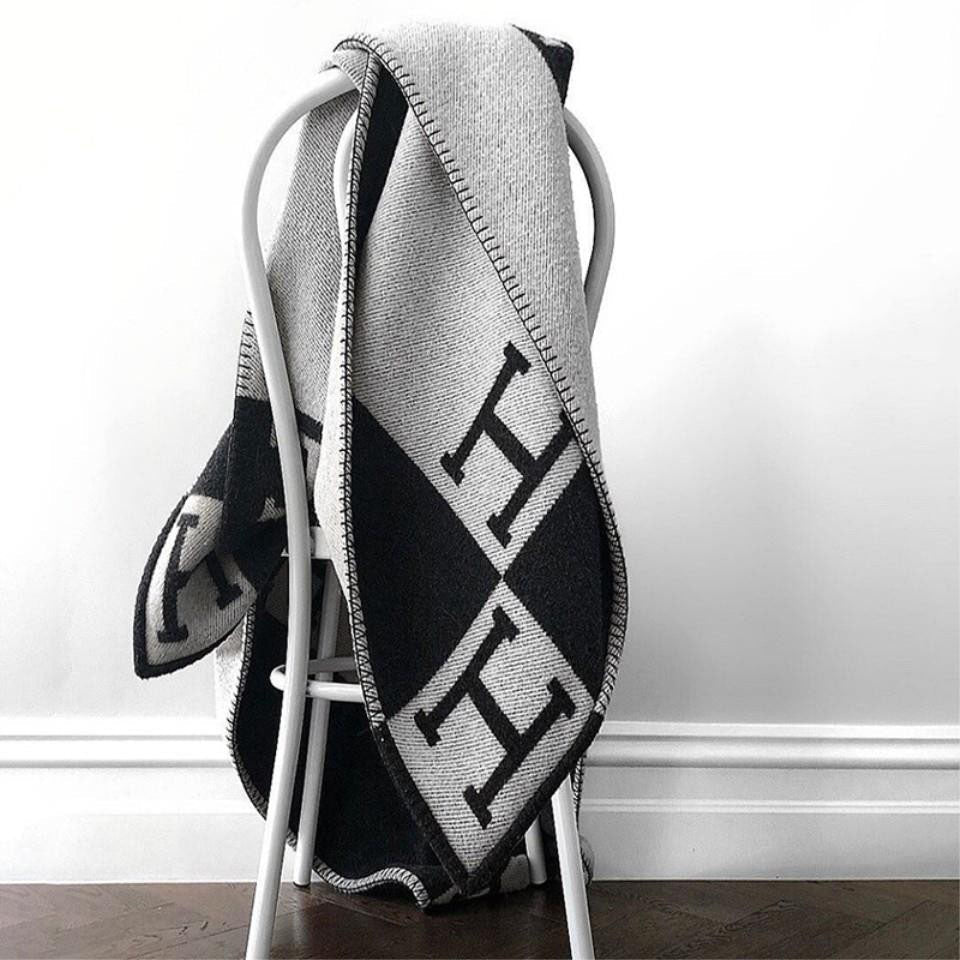 HBlanket H-deken – luxe wollen plaid met kasjmier voor bank of stoel