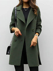 Wollen dames winterjas – elegante warme mantel voor herfst en winter